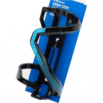 Флягодержатель для рамы AIRWAY SPORT с боковой вставкой фляги слева черный/глянцевый синий Флягодержатель для рамы AIRWAY SPORT с боковой вставкой фляги слева черный/глянцевый синий